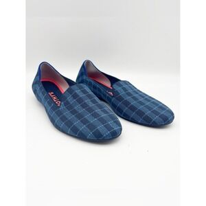 Rothy's The Loafer in Indigo Plaid Size 8.5